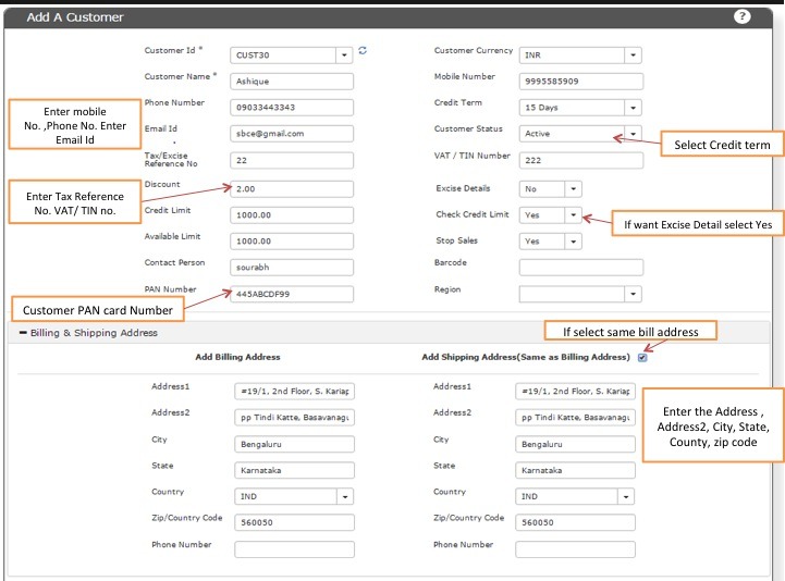 Create new Customer Master