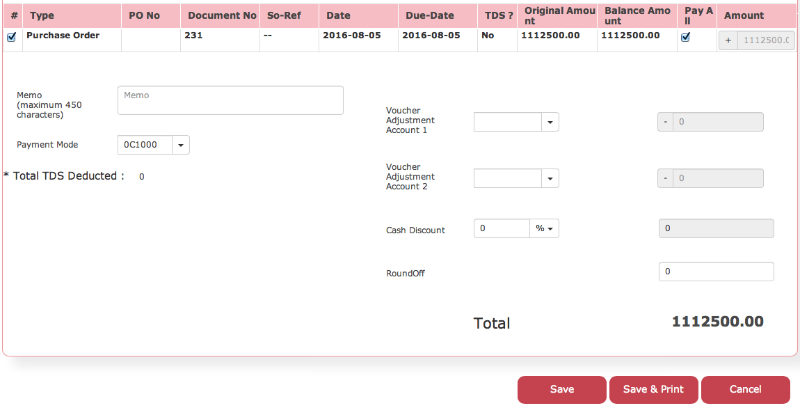 PaymentDetails