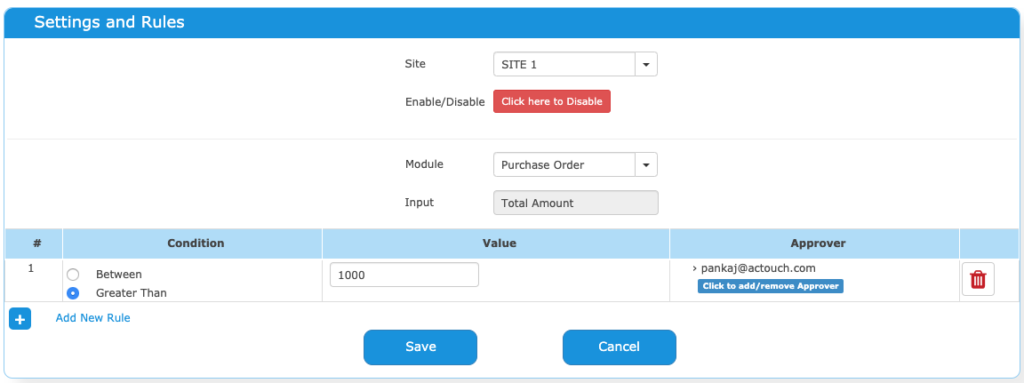 Maker Checker Feature