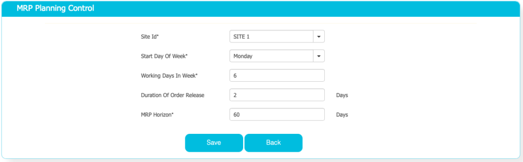 MRP Control File