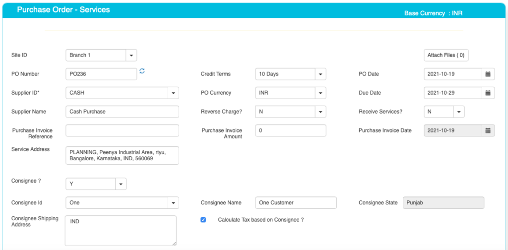 Purchase Order Services