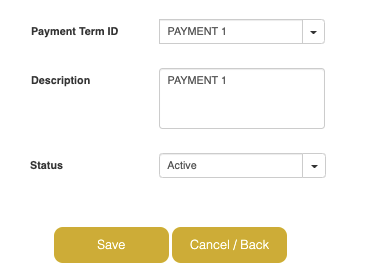 Payment Terms Template