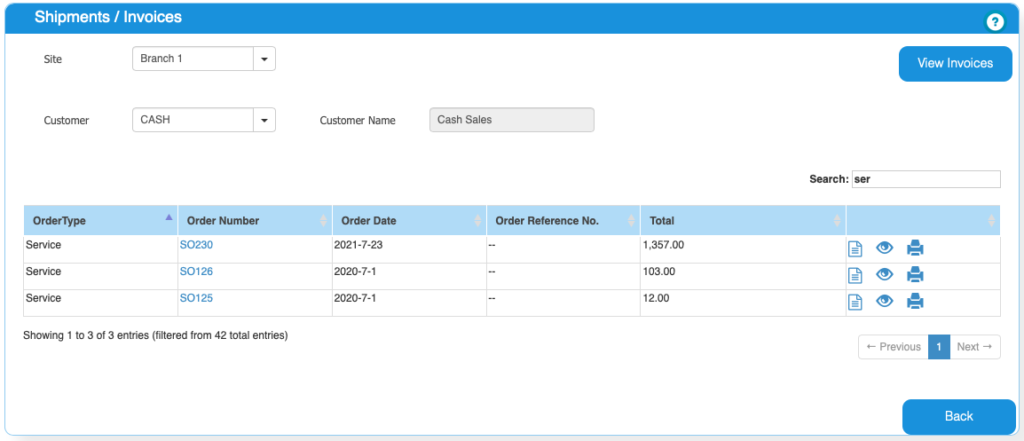 Convert service Invoice