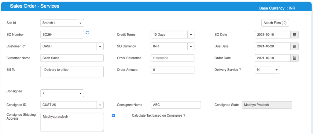 Sales Order Services