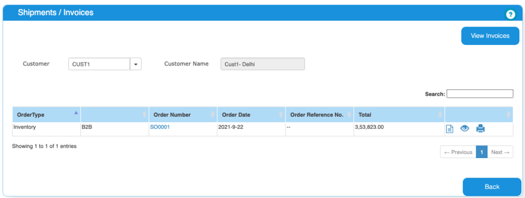Create Invoice from Sales Order