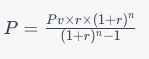 Amortization formula